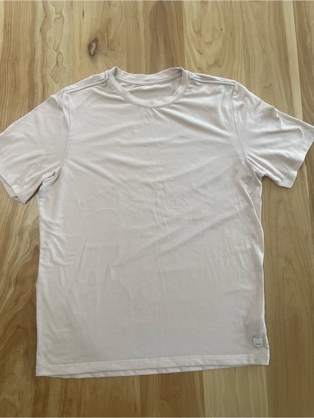 Vuori Men’s Medium Tech Tee Faded Heather Rose Athleisure